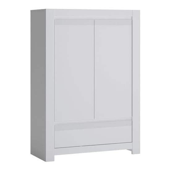 Neka Wooden 2 Doors 1 Drawer Storage Cabinet In Alpine White_1