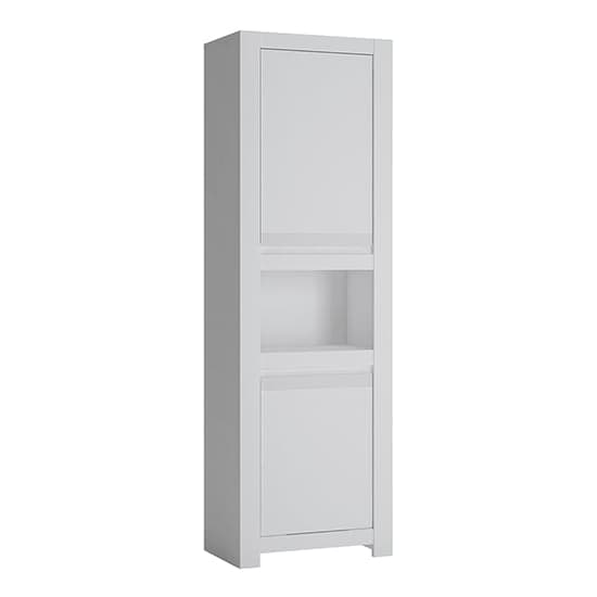 Neka Wooden 2 Doors Display Cabinet In Alpine White_1