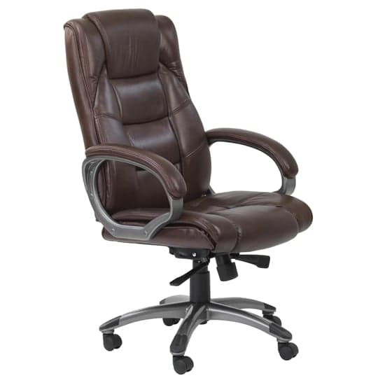 Nekton Leather Home And Office Executive Chair In Brown_1