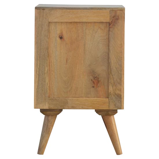 Neligh Wooden Bedside Cabinet In Natural Oak Ish With 4 Drawers_4