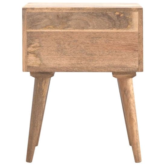 Neligh Wooden Bedside Cabinet In Oak Ish With 2 Drawers_4