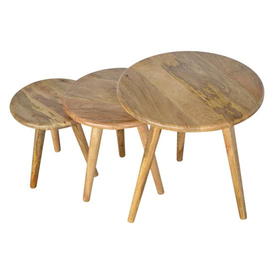 Neligh Wooden Set Of 3 Nesting Tables In Natural Oak Ish Furniture in