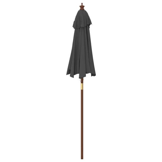 Nella Fabric Garden Parasol In Anthracite With Wooden Pole_5