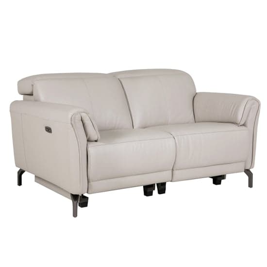 Nellie Leather Electric Recliner 2 Seater Sofa In Cashmere_1