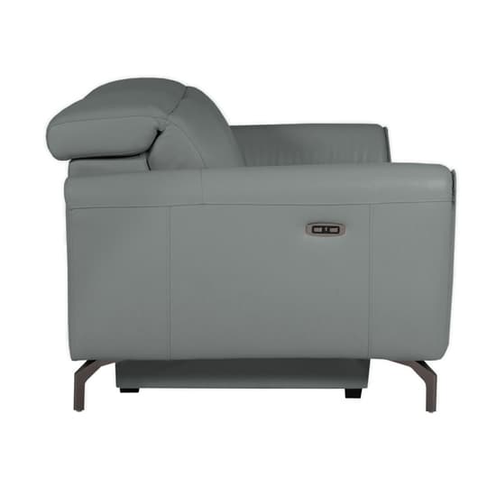 Nellie Leather Electric Recliner 2 Seater Sofa In Steel_3