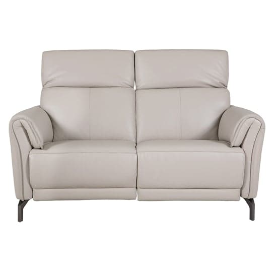 Nellie Leather Fixed 2 Seater Sofa In Cashmere_2
