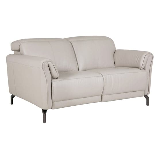 Nellie Leather Fixed 2 Seater Sofa In Cashmere_1
