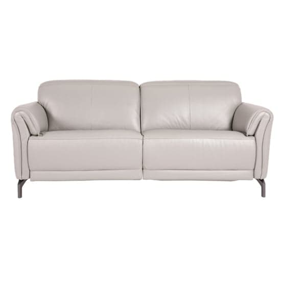 Nellie Leather Fixed 3 Seater Sofa In Cashmere_2