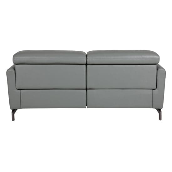Nellie Leather Fixed 3 Seater Sofa In Steel_2