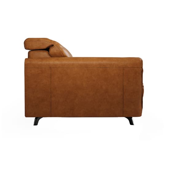 Nellie Leather Fixed 3 Seater Sofa In Tan_3