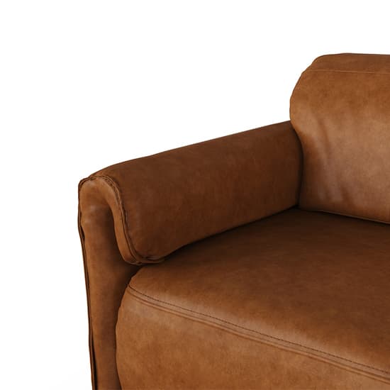 Nellie Leather Fixed Armchair In Tan_3