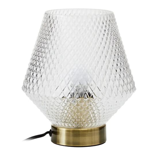 Nelson Clear Glass Shade Table Lamp With Gold Metal Base_2