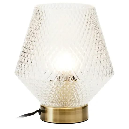 Nelson Clear Glass Shade Table Lamp With Gold Metal Base_1