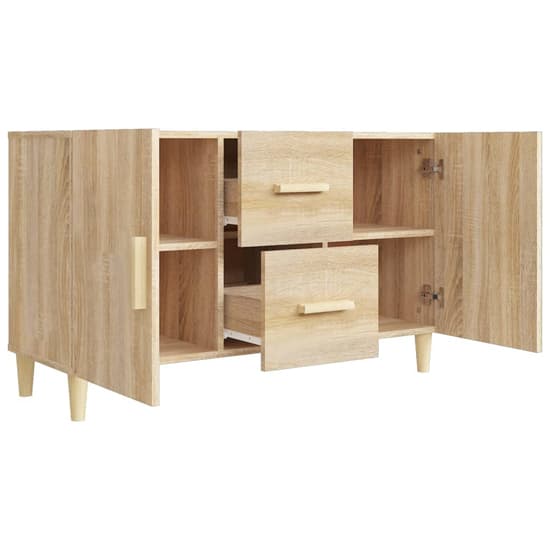 Neola Wooden Sideboard With 2 Doors 2 Drawers In Sonoma Oak_5