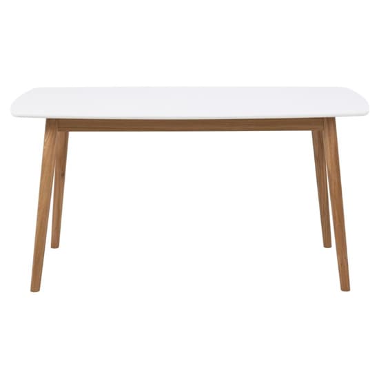 Nephi Rectangular 150cm Wooden Dining Table In White_2