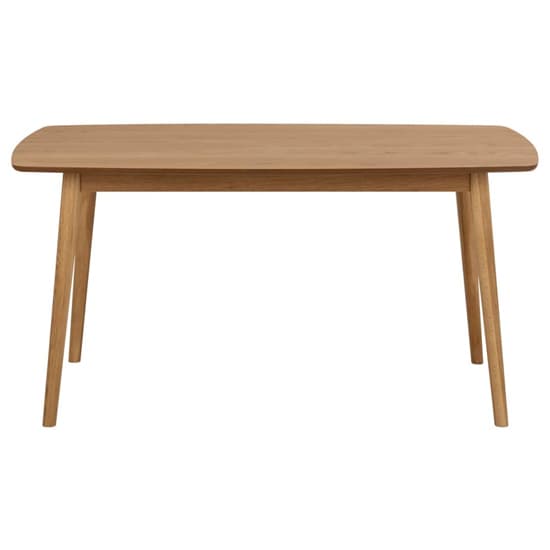 Nephi Wooden Dining Table Rectangular In Oak Furniture in Fashion