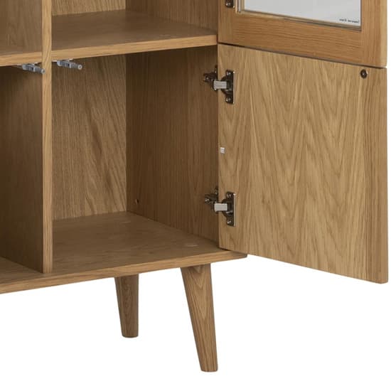 Nephi Wooden Display Cabinet With 4 Doors In Oak_6