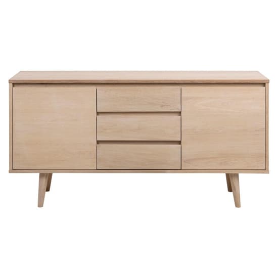 Nephi Wooden Sideboard With 2 Doors 3 Drawers In White Oak_4