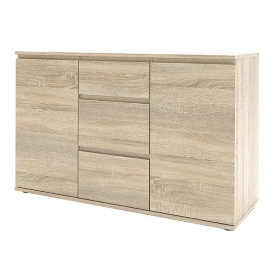 Naira Wooden Sideboard In Oak With 2 Doors 3 Drawers_2
