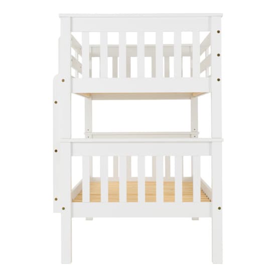 Nevada Wooden Single Bunk Bed In White_4