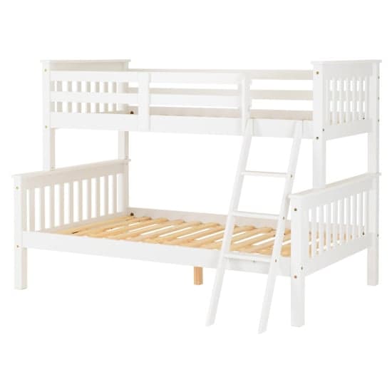 Nevada Wooden Triple Sleeper Bunk Bed In White_3