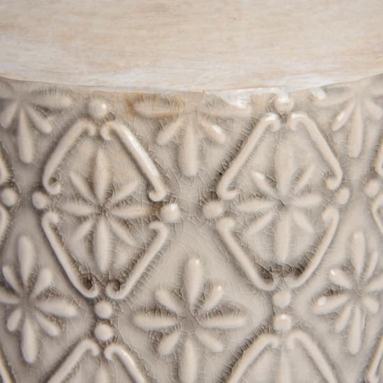 Neria Ceramic Medium Decorative Vase In White_3
