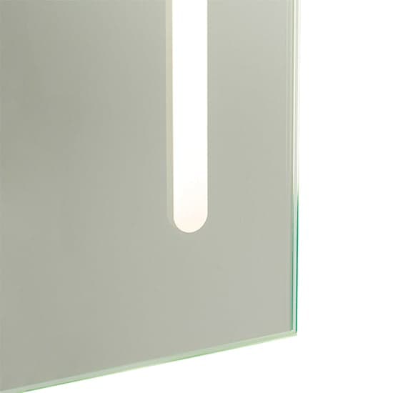 Nero LED Shaver Bathroom Mirror In Matt Silver_2