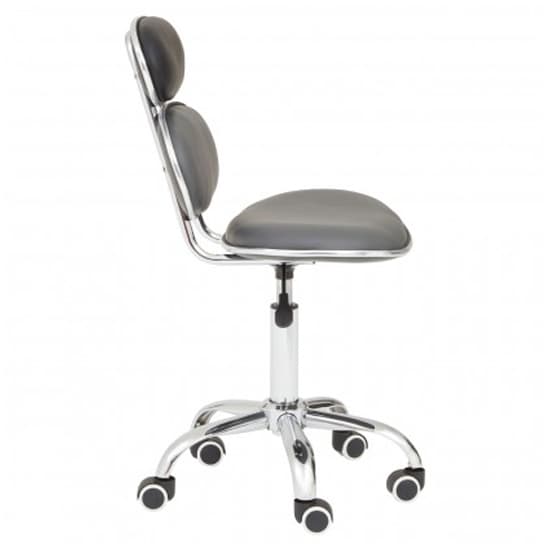 Netoca Home And Office Leather Chair In Black And Grey_3
