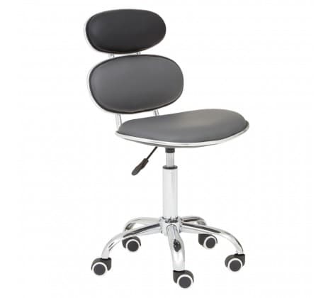 Netoca Home And Office Leather Chair In Black And Grey_1