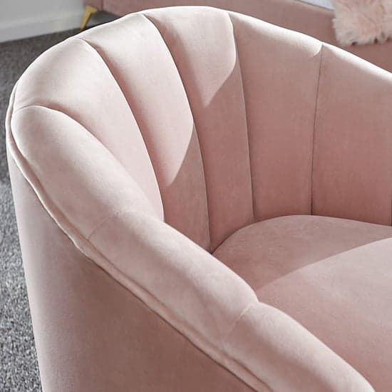Pulford Velvet Upholstered Armchair In Blush Pink_2
