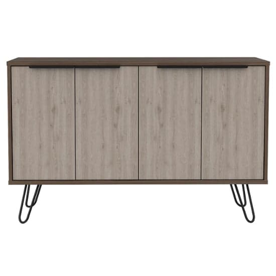 Newcastle Wooden Sideboard In Smoked Bleached Oak With 4 Doors_2