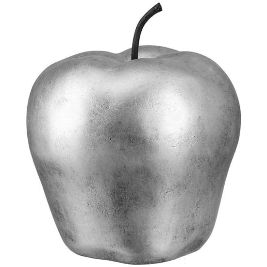 Newark Fiberglass Magnesia Apple Sculpture In Silver_1