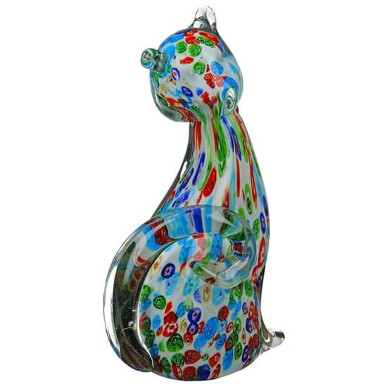 Newark Glass Cat Candy Sculpture In Multicolour_2