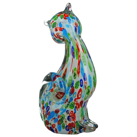 Newark Glass Cat Candy Sculpture In Multicolour_3