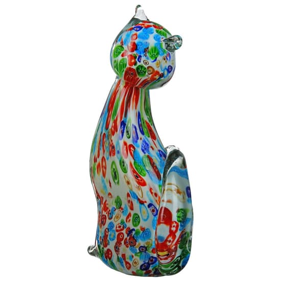 Newark Glass Cat Candy Sculpture In Multicolour_4