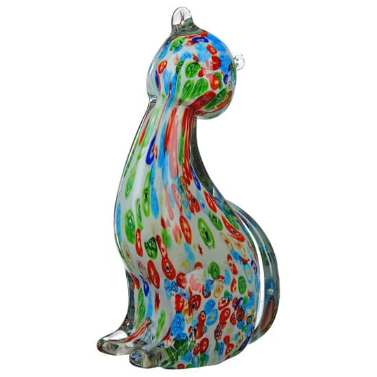 Newark Glass Cat Candy Sculpture In Multicolour_5