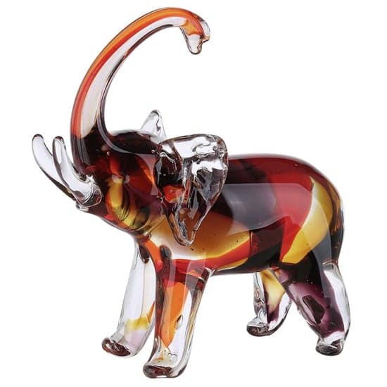 Newark Glass Elephant Sculpture In Red_2