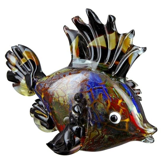 Newark Glass Fish Little Mondo Sculpture In Multicolour_2