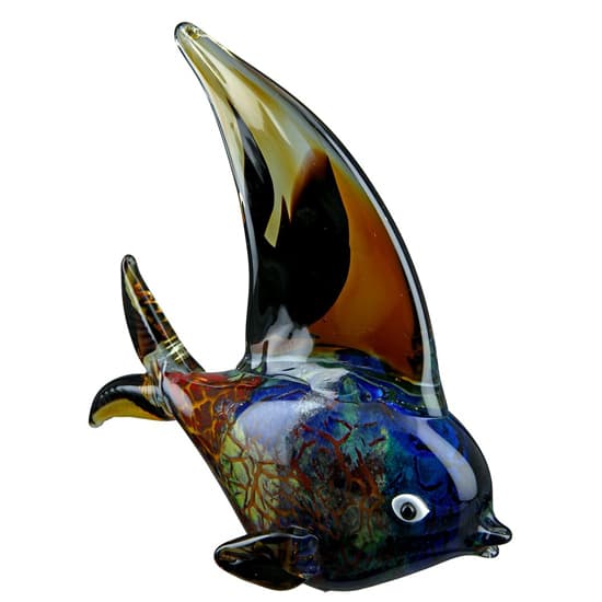 Newark Glass Fish Mondo Sculpture In Multicolour_3