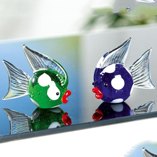 Newark Glass Fish Sculpture In Green And Blue_1