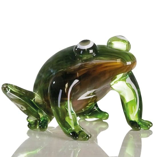 Newark Glass Frog Sculpture In Green_2