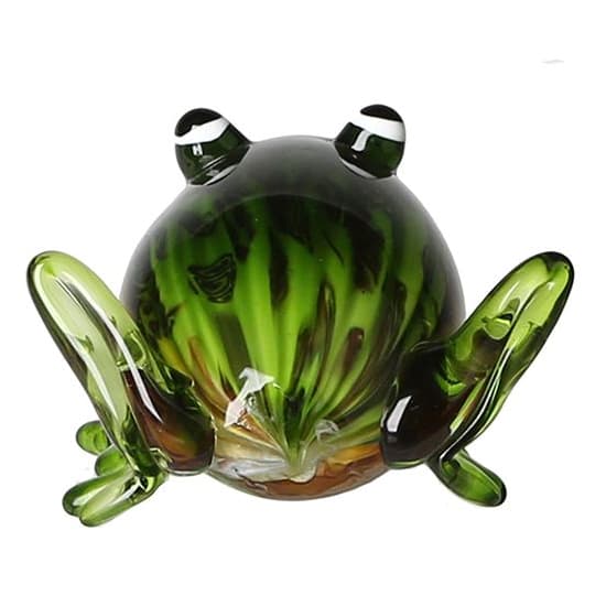Newark Glass Frog Sculpture In Green_4