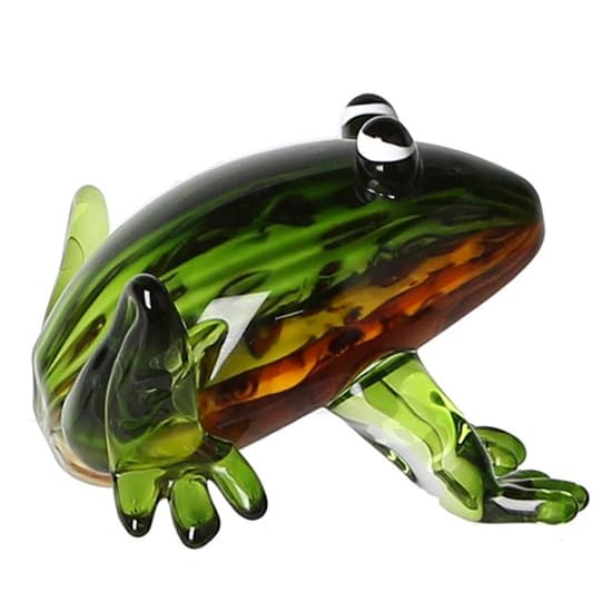 Newark Glass Frog Sculpture In Green_5