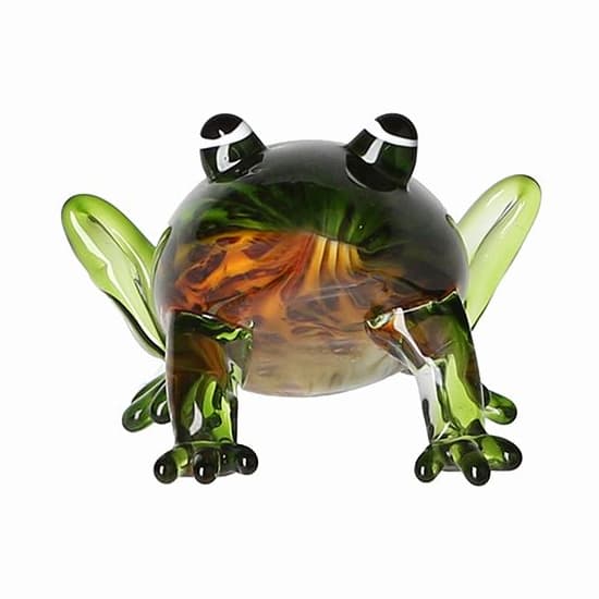 Newark Glass Frog Sculpture In Green_6