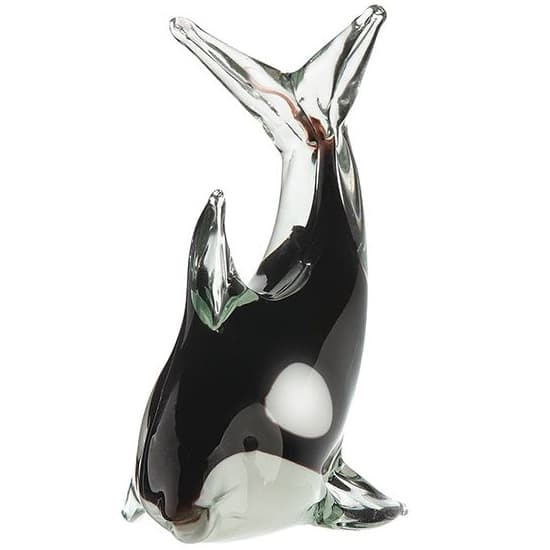 Newark Glass Killer Whale Sculpture In Black_3