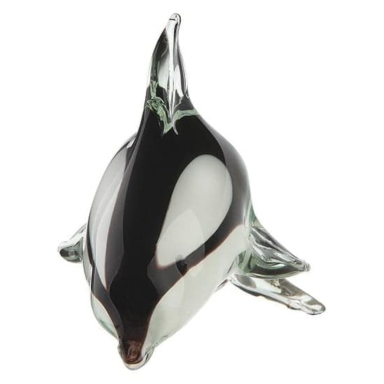 Newark Glass Killer Whale Sculpture In Black_5