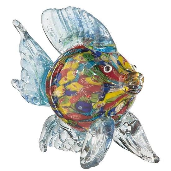 Newark Glass Sea Fish Sculpture In Multicolour_2