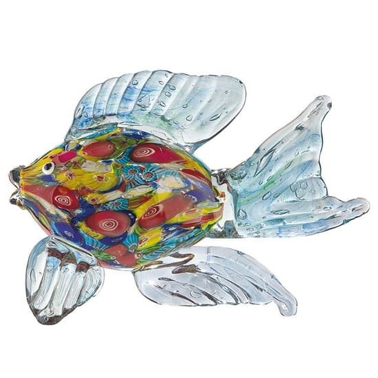 Newark Glass Sea Fish Sculpture In Multicolour_4