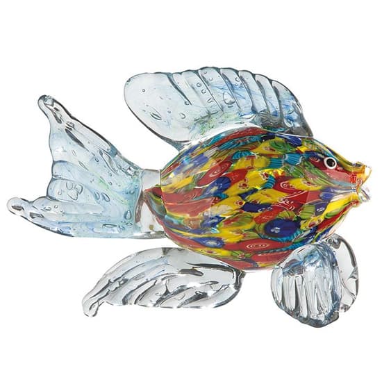 Newark Glass Sea Fish Sculpture In Multicolour_5