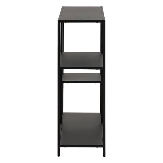 Newberry Metal Bookcase With 3 Shelves In Matt Black_3